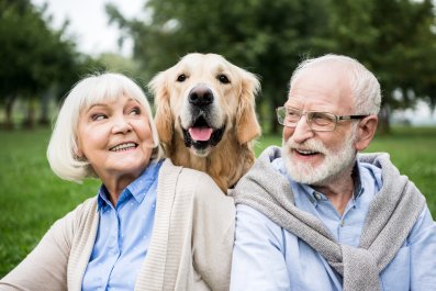 Puppy Refusing to Leave Grandpa's House Melts Internet's Heart