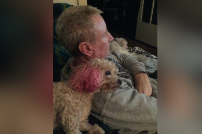 Daughter Films Dad's Reaction to Coming Home to Dog He 'Never Wanted'