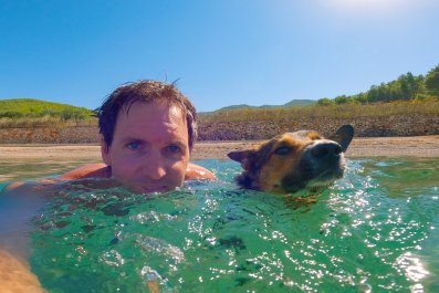 Woman Films Moment Boyfriend Saves Stray Dog From Drowning